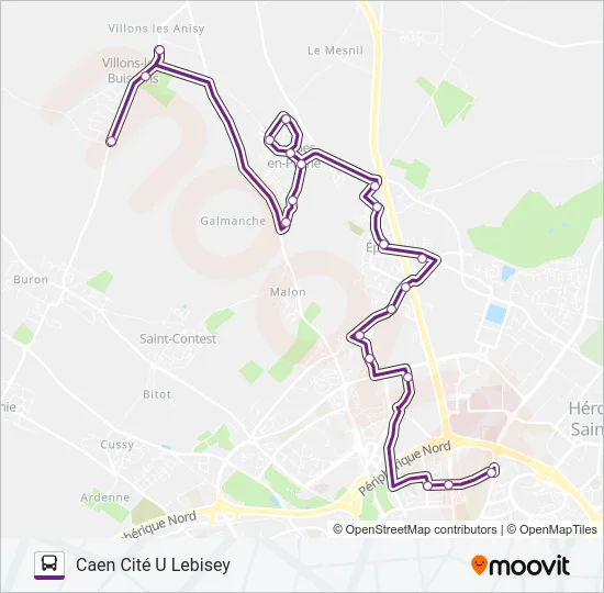 104 Bus Line Map