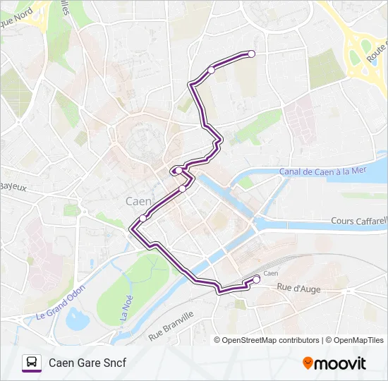 105 Bus Line Map