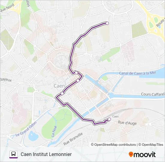 105 Bus Line Map