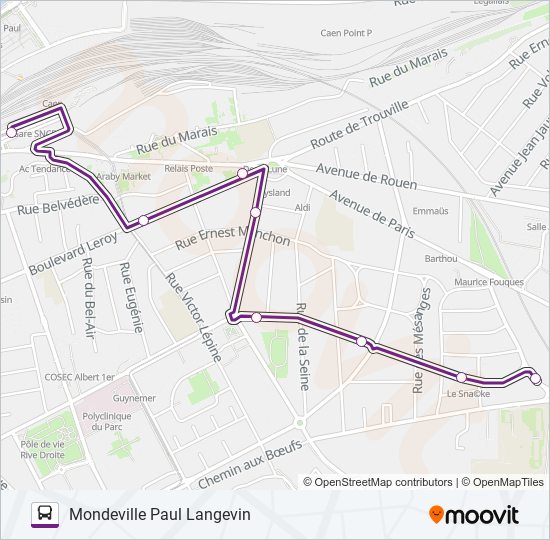 106 bus Line Map