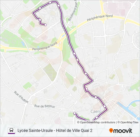 107 Bus Line Map