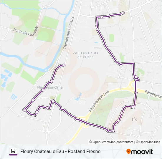 114 Bus Line Map