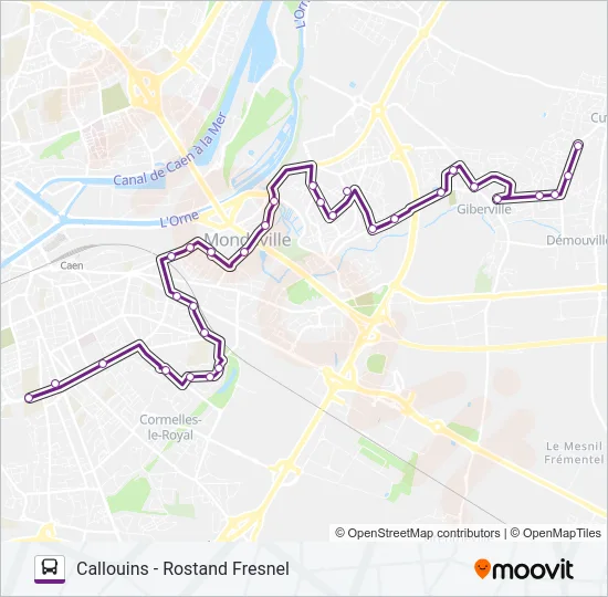 115 Bus Line Map