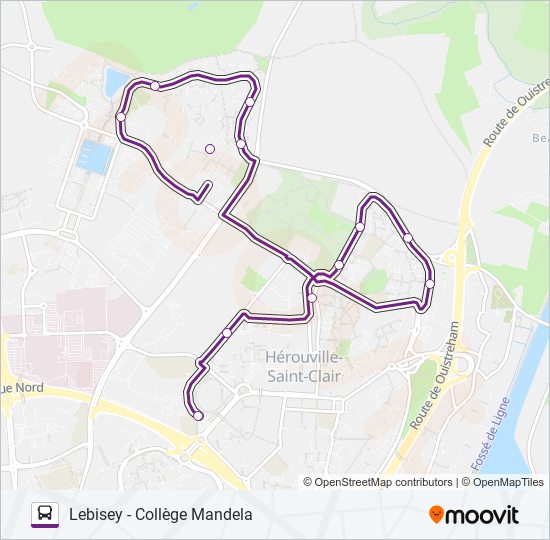 Plan de la ligne 116 de bus