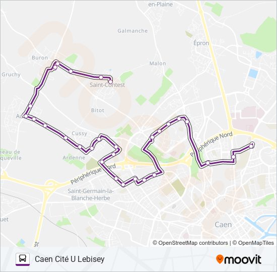 125 bus Line Map