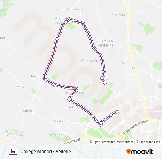 126 Bus Line Map