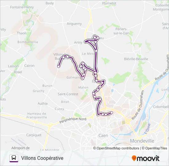 127 Bus Line Map