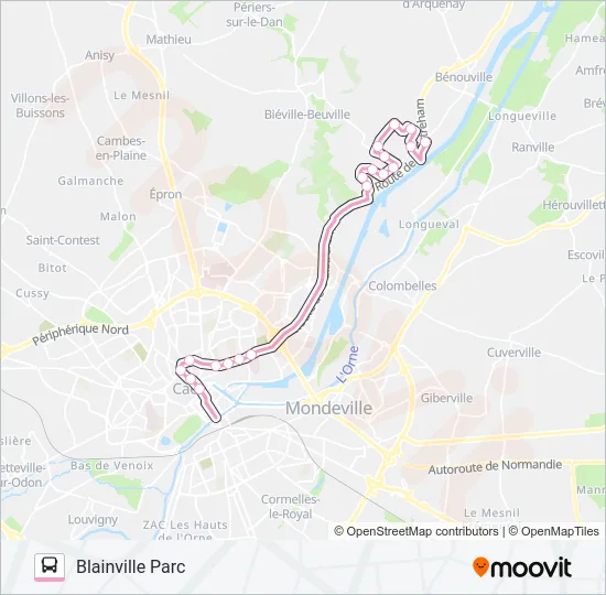 10EX Bus Line Map