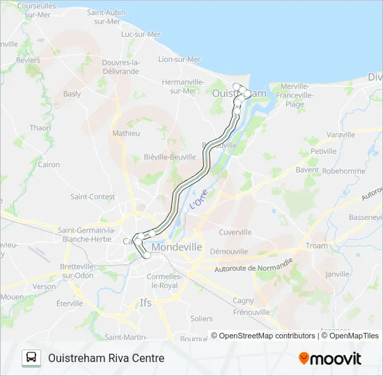 12EX Bus Line Map