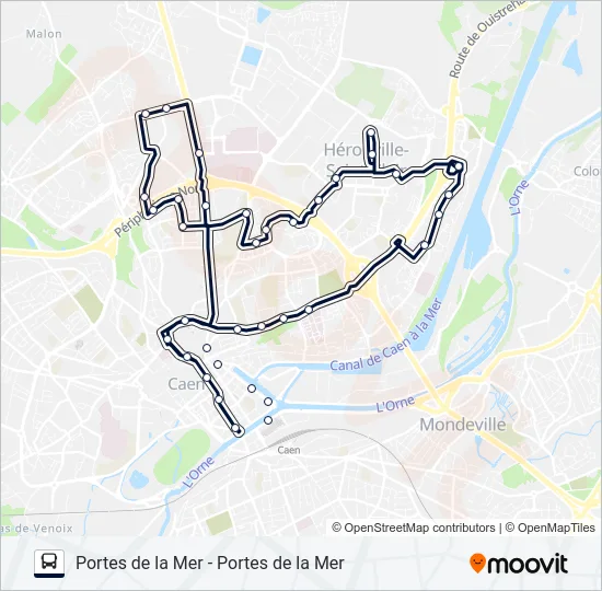NUIT Bus Line Map