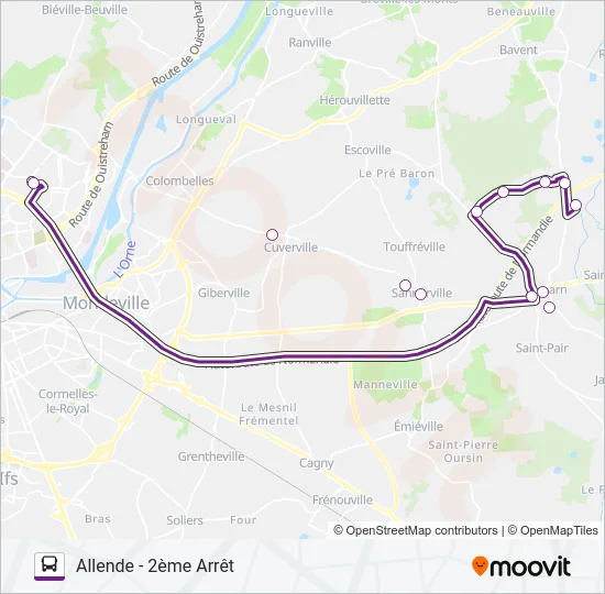 136 Bus Line Map