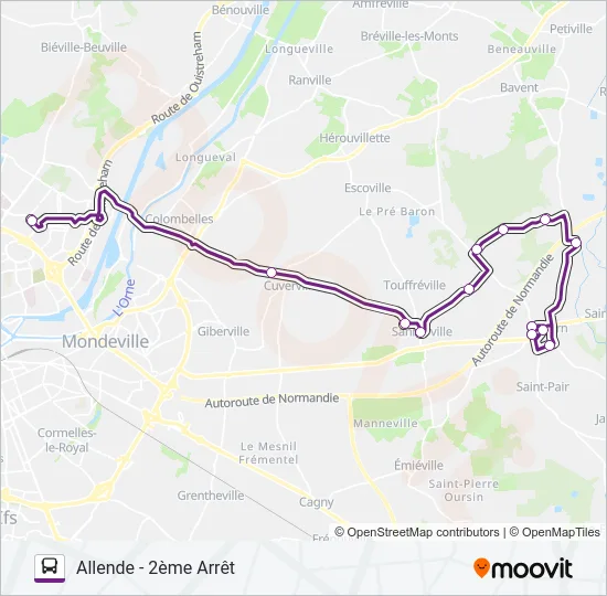 136 Bus Line Map