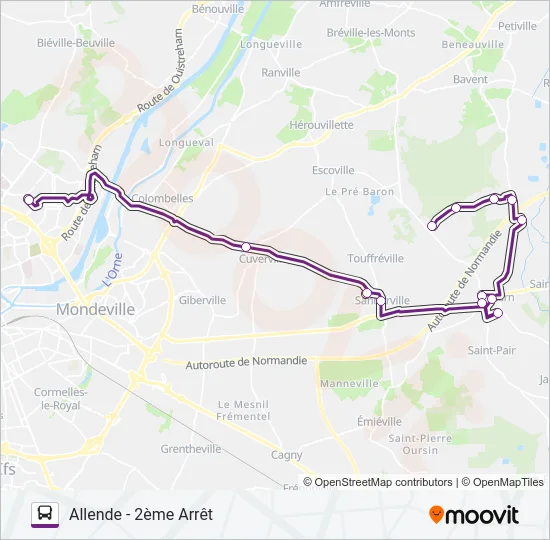 136 Bus Line Map