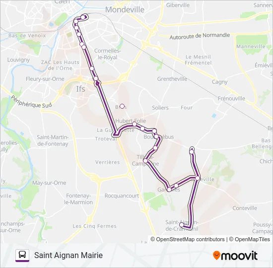 135 Bus Line Map