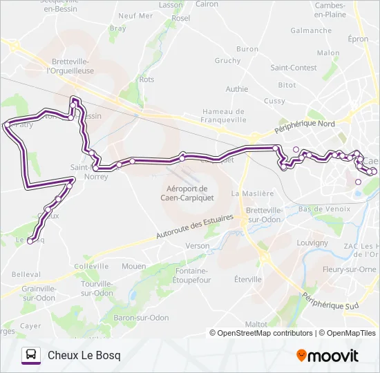 133 Bus Line Map