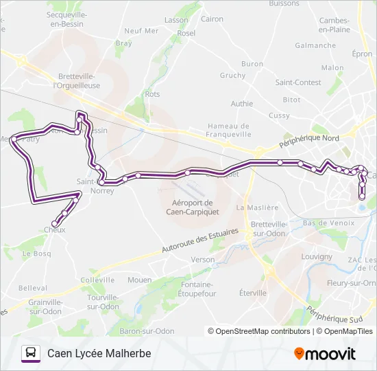 133 Bus Line Map