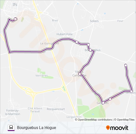 Plan de la ligne 137B de bus