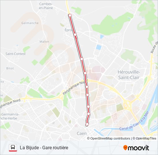 Mapa de NOMAD 101 de autobús