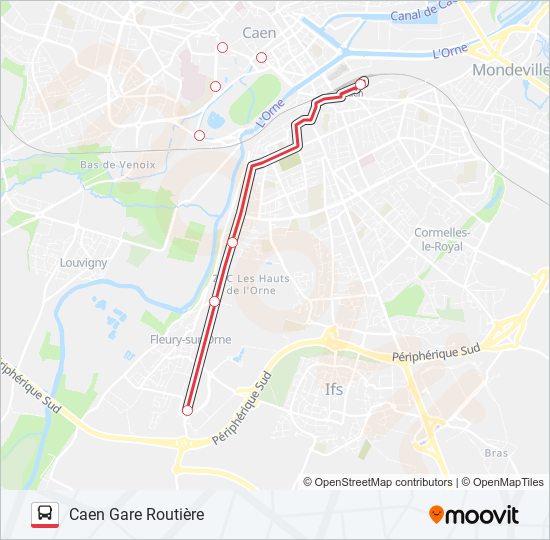 NOMAD 117 bus Line Map