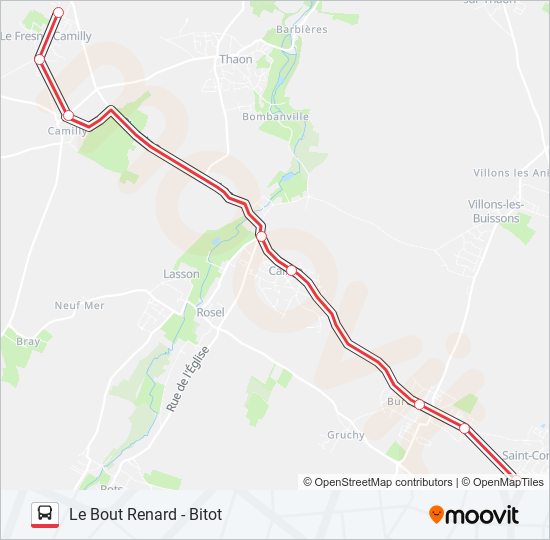 NOMAD 1703 bus Line Map