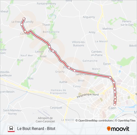 Mapa de NOMAD 1703 de autobús