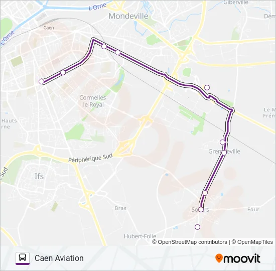 134 Bus Line Map