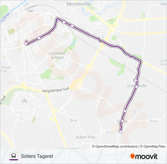 134 Bus Line Map