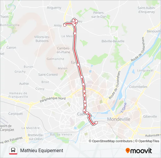 NOMAD 102 Bus Line Map