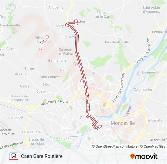 NOMAD 102 Bus Line Map