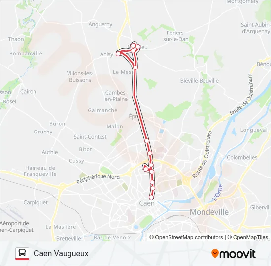 NOMAD 102 Bus Line Map