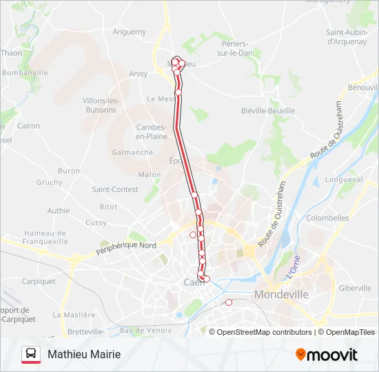 NOMAD 102 Bus Line Map