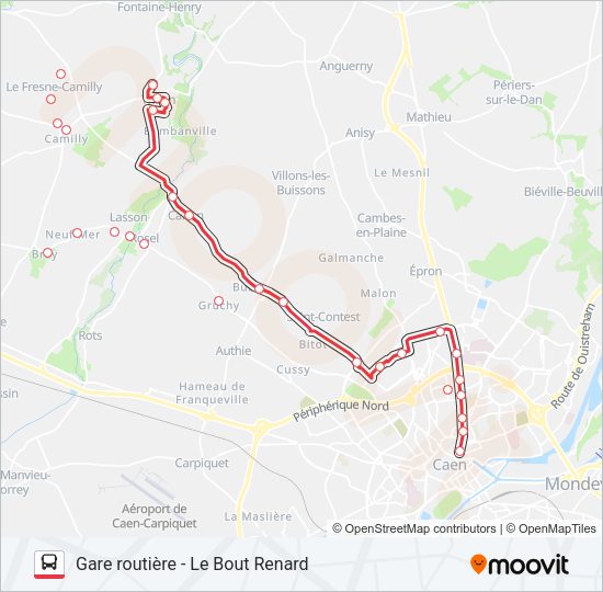 NOMAD 103 Bus Line Map