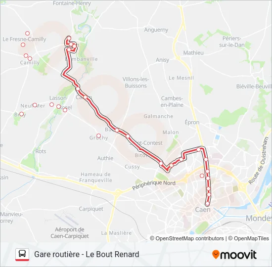 NOMAD 103 Bus Line Map