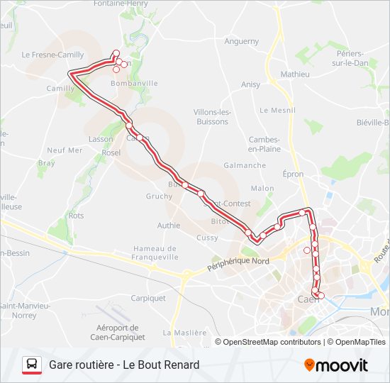 NOMAD 103 Bus Line Map