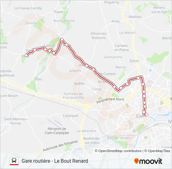 NOMAD 103 Bus Line Map