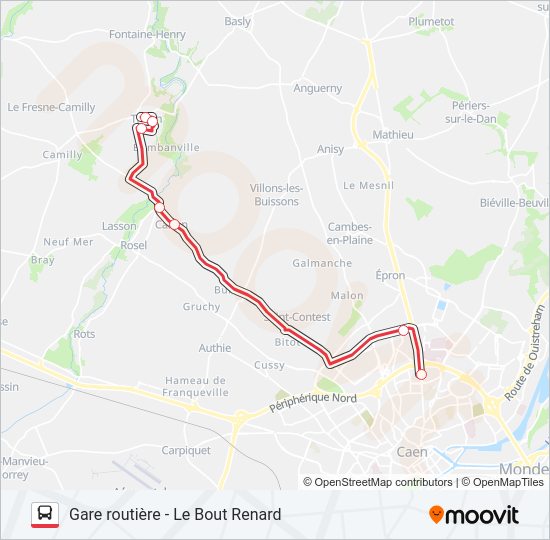 NOMAD 103 Bus Line Map