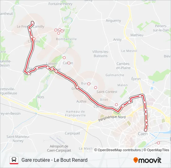 NOMAD 103 Bus Line Map