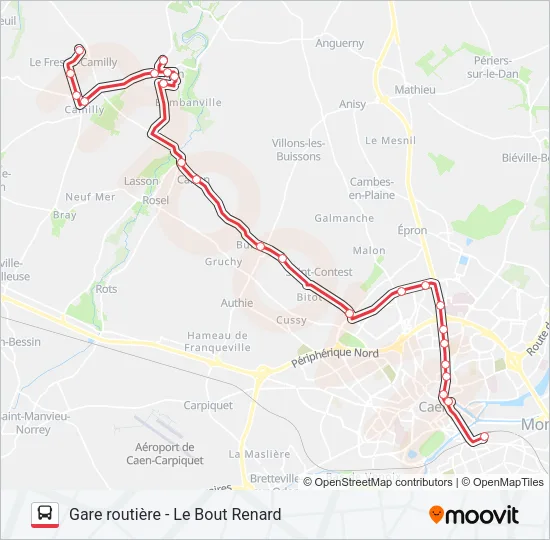 NOMAD 103 Bus Line Map