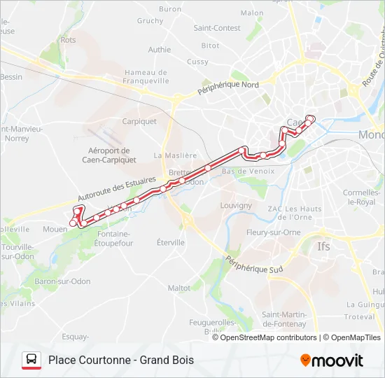 NOMAD 104 Bus Line Map
