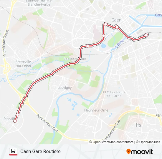 NOMAD 105 Bus Line Map