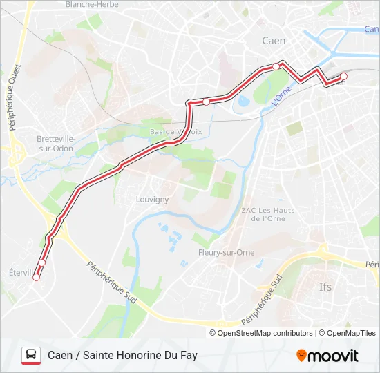 NOMAD 105 Bus Line Map