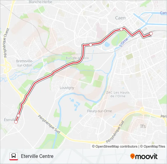 NOMAD 105 Bus Line Map