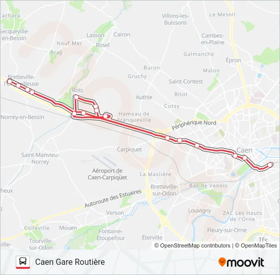 NOMAD 114 Bus Line Map