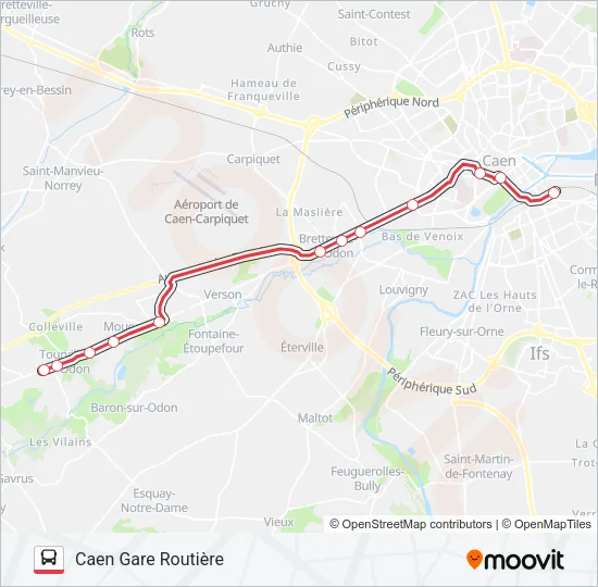 NOMAD 115 Bus Line Map