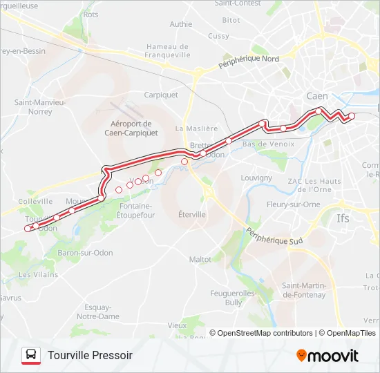 NOMAD 116 Bus Line Map
