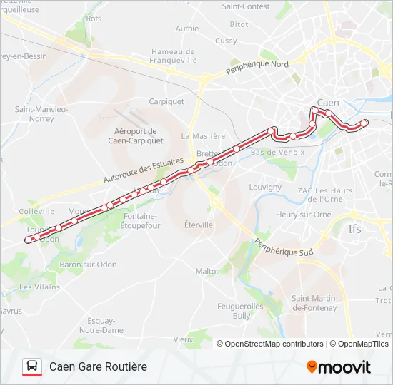 NOMAD 116 Bus Line Map