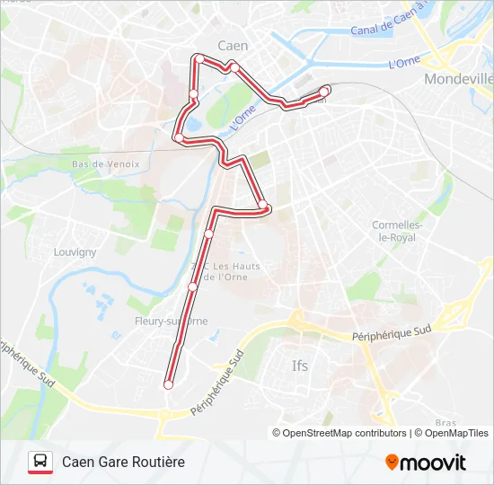 NOMAD 117 Bus Line Map