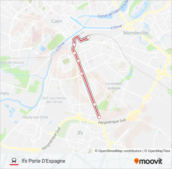 NOMAD 118 Bus Line Map