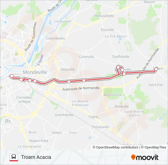 NOMAD 119 Bus Line Map