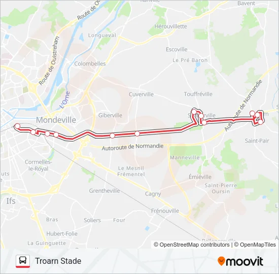 NOMAD 119 Bus Line Map